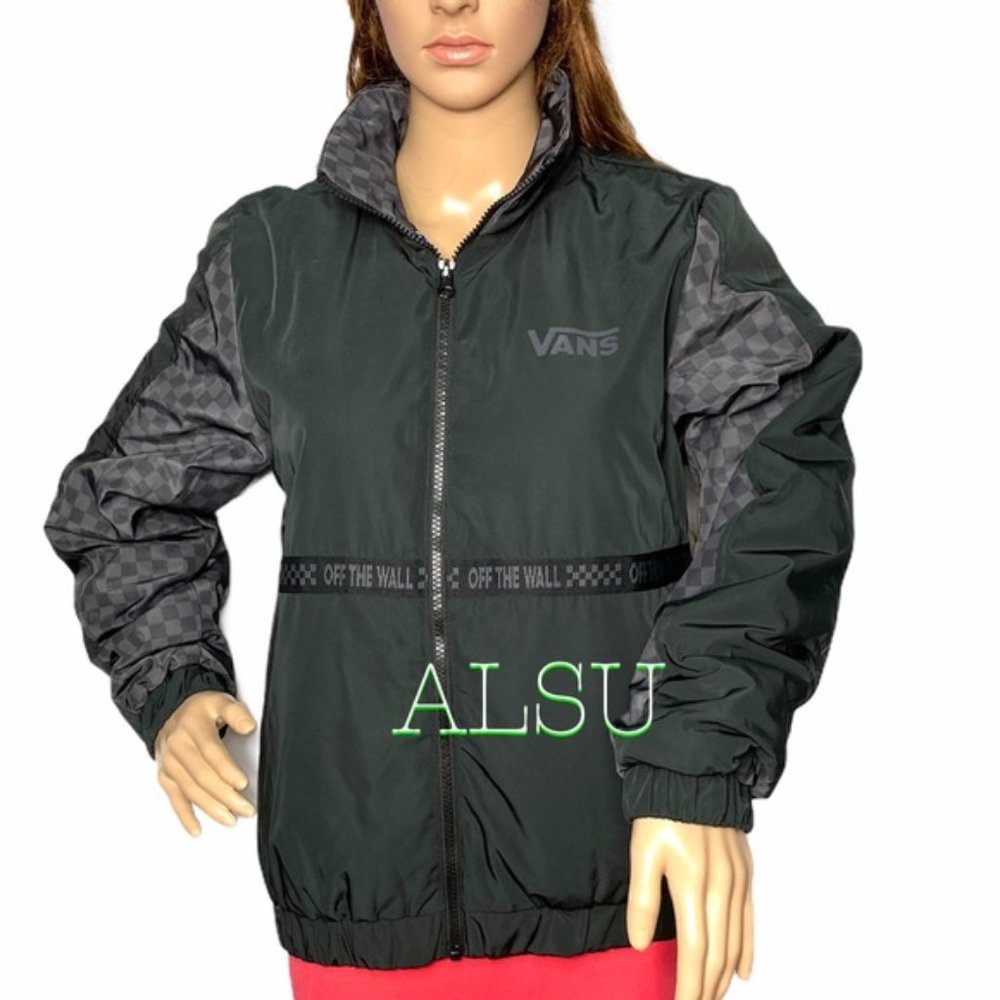 💖MEGA SALE💖VANS BMX Remix JACKET Women Black Puffer Raincoat Water VN0A4CNXBLK